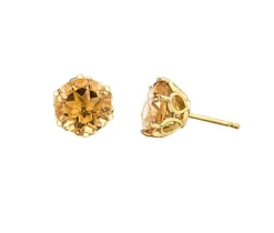 BOUCLES EN OR SERTIES DE PIERRES FINES VARIÉES