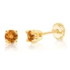 BOUCLES EN OR SERTIES DE PIERRES DE NAISSANCES SYNTHÉTIQUES VARIÉES