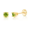 BOUCLES EN OR SERTIES DE PIERRES DE NAISSANCES SYNTHÉTIQUES VARIÉES