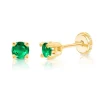 BOUCLES EN OR SERTIES DE PIERRES DE NAISSANCES SYNTHÉTIQUES VARIÉES