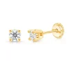 BOUCLES EN OR SERTIES DE PIERRES DE NAISSANCES SYNTHÉTIQUES VARIÉES