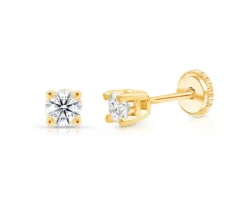 BOUCLES EN OR SERTIES DE PIERRES DE NAISSANCES SYNTHÉTIQUES VARIÉES