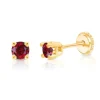 BOUCLES EN OR SERTIES DE PIERRES DE NAISSANCES SYNTHÉTIQUES VARIÉES
