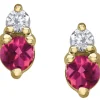 BOUCLES EN OR SERTIES DE DIAMANTS ET DE PIERRES DE NAISSANCES VARIÉES