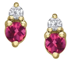 BOUCLES EN OR SERTIES DE DIAMANTS ET DE PIERRES DE NAISSANCES VARIÉES