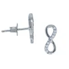 BOUCLES FIXES INFINI EN ARGENT SERTIES DE CUBIQUES ZIRCONIAS