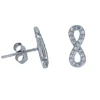 BOUCLES FIXES INFINI EN ARGENT SERTIES DE CUBIQUES ZIRCONIAS