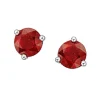BOUCLES FIXES STYLE MARTINI EN OR BLANC SERTIES DE PIERRES DE NAISSANCES
