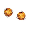 BOUCLES FIXES STYLE MARTINI EN OR BLANC SERTIES DE PIERRES DE NAISSANCES