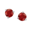 BOUCLES FIXES STYLE MARTINI EN OR BLANC SERTIES DE PIERRES DE NAISSANCES