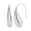 BOUCLES GOUTTES EN ARGENT RHODIÉ