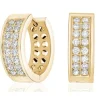 BOUCLES HUGGIES ACIER 2 RANGS CZ