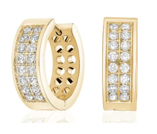 BOUCLES HUGGIES ACIER 2 RANGS CZ