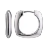 BOUCLES HUGGIES ELLE ARGENT UNIES CARRES