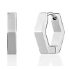 BOUCLES HUGGIES EN ACIER DE FORME HEXAGONE