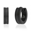 BOUCLES HUGGIES EN ACIER/PVD NOIR
