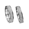 BOUCLES HUGGIES EN OR SERTIES DpiUN CARAT DE DIAMANTS