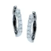 BOUCLES HUGGIES EN OR SERTIES DE DIAMANTS DE LABORATOIRE ET DE PIERRES DE COULEURS DE LABORATOIRE