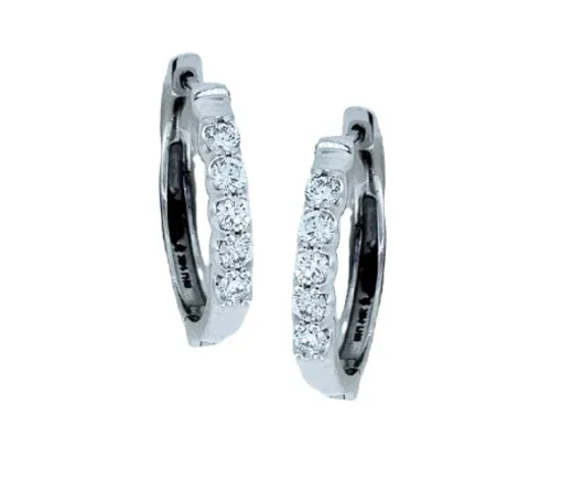 BOUCLES HUGGIES EN OR SERTIES DE DIAMANTS DE LABORATOIRE ET DE PIERRES DE COULEURS DE LABORATOIRE