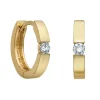 BOUCLES HUGGIES EN OR SERTIES DE DIAMANTS