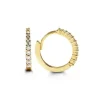 BOUCLES HUGGIES 10K CZ 0.4MM 12.5MM