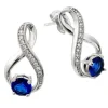 BOUCLES INFINI EN ARGENT RHODIÉ SERTIES DE CUBIQUES ZIRCONIAS