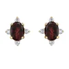 BOUCLES POUR DAME EN OR SERTIES DE PIERRES DE NAISSANCES VARIÉES ET DE DIAMANTS