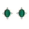 BOUCLES POUR DAME EN OR SERTIES DE PIERRES DE NAISSANCES VARIÉES ET DE DIAMANTS