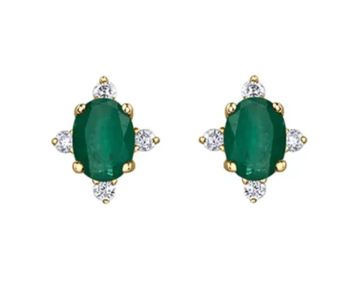 BOUCLES POUR DAME EN OR SERTIES DE PIERRES DE NAISSANCES VARIÉES ET DE DIAMANTS