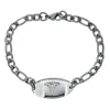 BRAC ACIER CUIR BRUN TRESSE 8.5po