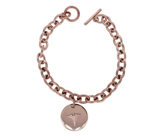 BRAC ACIER CUIR BRUN TRESSE 8.5po