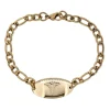 BRAC ACIER CUIR NOIR TRESSE 8.5po