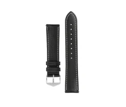 BRAC. HIRSH CUIR VEAU NOIR 20MM