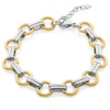 BRACELET ACIER/PVD OR 7+1.25