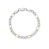 BRACELET ACIER/PVD OR FIGARO 7MM 7.5po