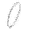 BRACELET BANGLE ELLE EN ARGENT RHODIÉ SERTI DE CUBIQUES ZIRCONIAS