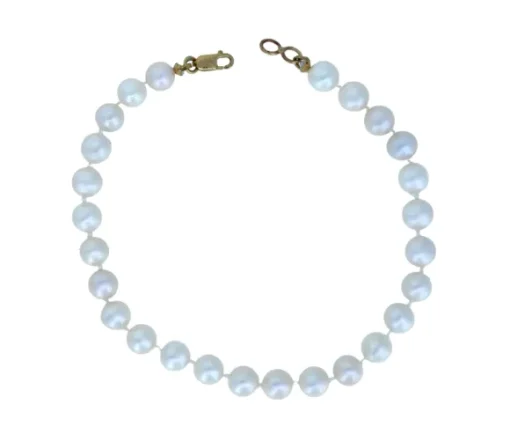 BRACELET DE PERLES DpiEAU DOUCE BIWA AVEC FERMOIR EN OR