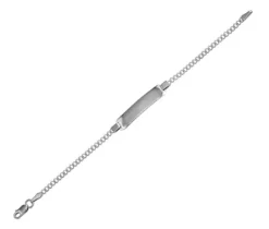 BRACELET DpiIDENTITÉ POUR ENFANT EN ARGENT RHODIÉ