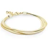 BRACELET EN ACIER À 3 RANGS AVEC MAILLE CHEVRONS