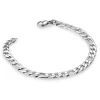 BRACELET EN ACIER À MAILLE FIGARO