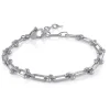 BRACELET EN ACIER À MAILLE EN U