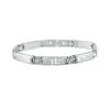 BRACELET EN ACIER À MOTIF VERSACE SERTI DE CUBIQUES ZIRCONIAS