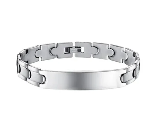 BRACELET EN ACIER IDENTITÉ GRAVABLE