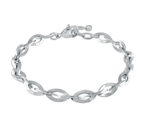BRACELET EN ACIER MAILLE ROLO OVALE