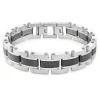 BRACELET EN ACIER/PVD NOIR 2 TONS