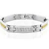 BRACELET EN ACIER/PVD OR 2 TONS À MOTIF VERSACE