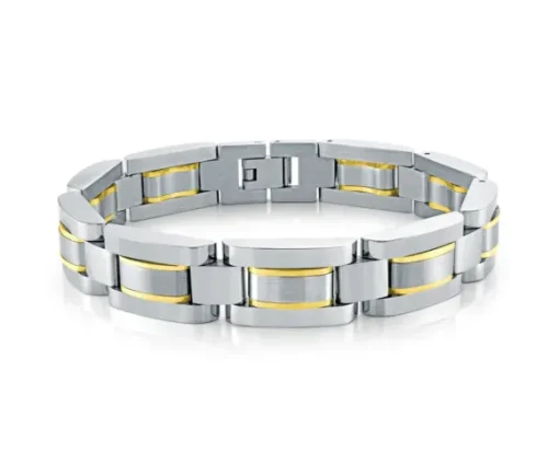 BRACELET EN ACIER/PVD OR 2 TONS