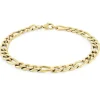 BRACELET EN ACIER/PVD OR À MAILLE FIGARO