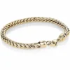BRACELET EN ACIER/PVD OR À MAILLE FRANCO RONDE