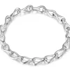 BRACELET EN ARGENT RHODIÉ À MAILLE ÉTERNITÉ